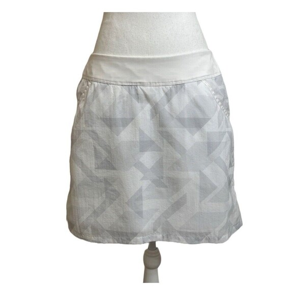 Nike Women's M Golf Tour Performance White & Gray Skirt Two Layer Mesh 456161 - Picture 1 of 7